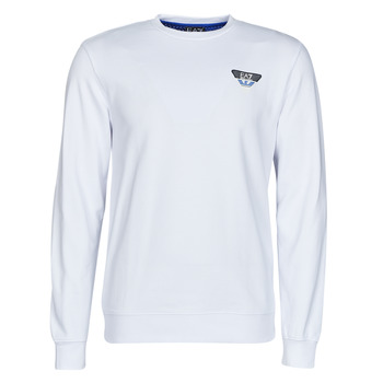 Kleidung Herren Sweatshirts Emporio Armani EA7 6LPM69 Weiß / Blau