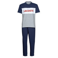 Kleidung Herren Pyjamas/ Nachthemden Lacoste 4H9925 Marineblau / Grau / Weiß