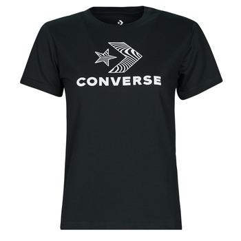 Kleidung Damen T-Shirts Converse STAR CHEVRON TEE Schwarz