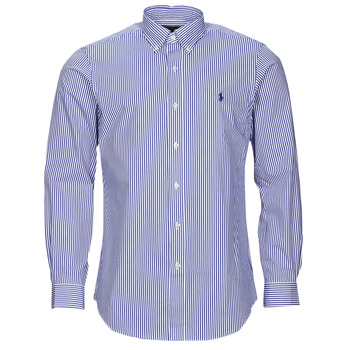 Kleidung Herren Langärmelige Hemden Polo Ralph Lauren ZSC11C-CUBDPPCS-LONG SLEEVE-SPORT SHIRT Blau / Weiß