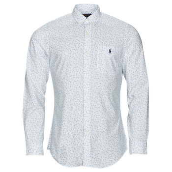 Kleidung Herren Langärmelige Hemden Polo Ralph Lauren Z223SC11-SLBDPPPKS-LONG SLEEVE-SPORT SHIRT Weiß / Blau