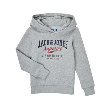 Kleidung Jungen Sweatshirts Jack & Jones JJELOGO SWEAT HOOD Grau