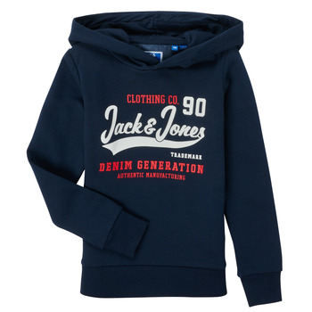 Kleidung Jungen Sweatshirts Jack & Jones JJELOGO SWEAT HOOD Marineblau