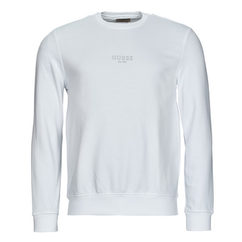 Kleidung Herren Sweatshirts Guess FEBO CN FLEECE Weiß