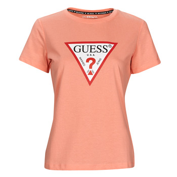 Kleidung Damen T-Shirts Guess SS CN ORIGINAL TEE  