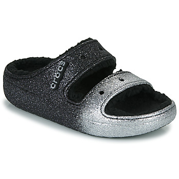 Schuhe Damen Pantoffel Crocs CLASSIC COZZZY GLITTER SANDAL Silber