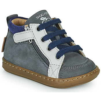 Schuhe Jungen Sneaker High Shoo Pom BOUBA BI ZIP Blau / Weiß