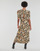 Kleidung Damen Maxikleider Only ONLAVRIL FR 2/4 SLIT CALF DRESS Bunt