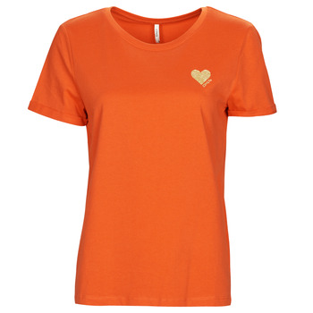 Kleidung Damen T-Shirts Only ONLKITA S/S LOGO TOP Orange