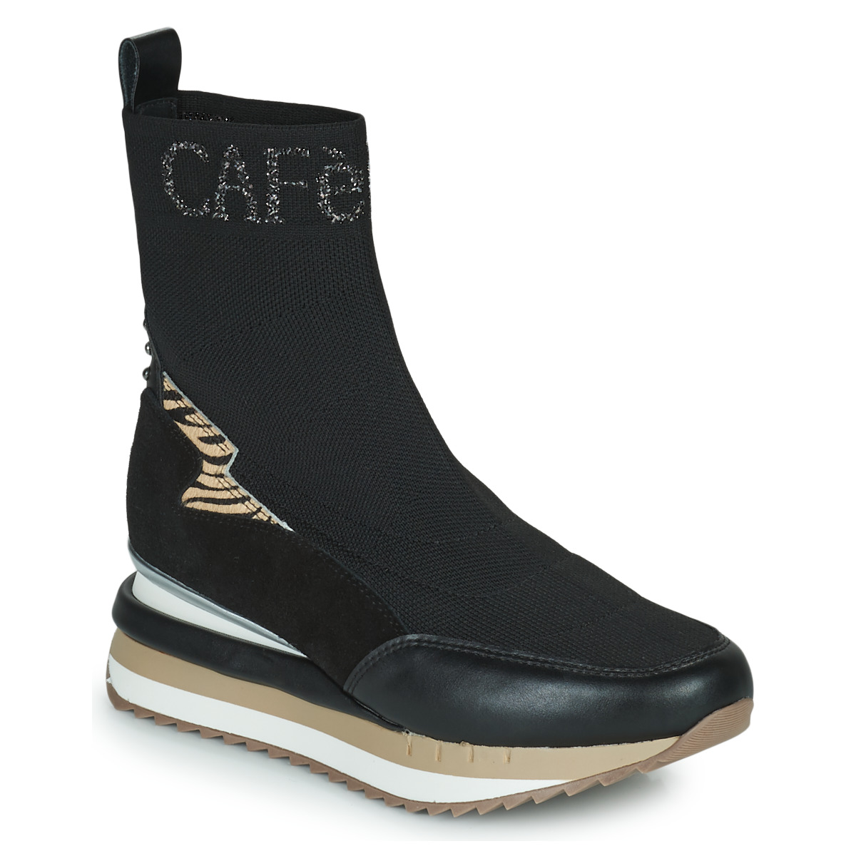 Chaussures Femme Baskets montantes Café Noir C1DN9550-N001 