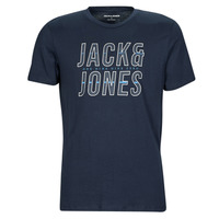 Kleidung Herren T-Shirts Jack & Jones JJXILO TEE SS CREW NECK Marineblau
