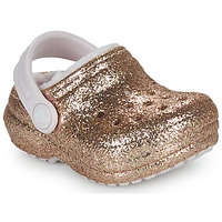Schuhe Mädchen Pantoletten / Clogs Crocs Classic Lined Glitter Clog T Golden