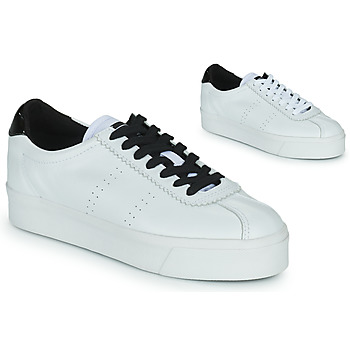 Schuhe Damen Sneaker Low Superga WHITE BLACK Weiß