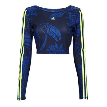 Kleidung Damen Sweatshirts adidas Performance FARM CROP LS Blau / Mystere
