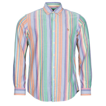 Kleidung Herren Langärmelige Hemden Polo Ralph Lauren CUBDPPCS-LONG SLEEVE-SPORT SHIRT Funshirt / Orange / GrÜn