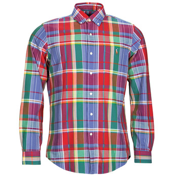Kleidung Herren Langärmelige Hemden Polo Ralph Lauren CUBDPPCS-LONG SLEEVE-SPORT SHIRT Rot / Blau