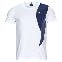 Kleidung Herren T-Shirts Le Coq Sportif SAISON 1 Tee SS N°1 M Weiß / Marineblau