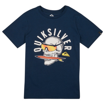 Kleidung Jungen T-Shirts Quiksilver QS ROCKIN SKULL SS YTH Marineblau / Weiß / Orange