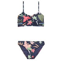Kleidung Mädchen Bikini Roxy VACAY FOR LIFE CROP TOP SET Marineblau