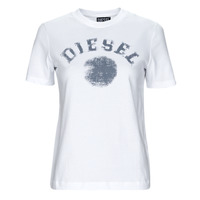 Kleidung Damen T-Shirts Diesel T-REG-G7 Weiß / Blau
