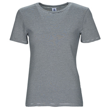 Kleidung Damen T-Shirts Petit Bateau A06ZD01 Marineblau / Weiß