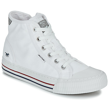 Schuhe Damen Sneaker High Mustang 1420504 Weiß