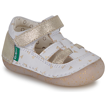 Schuhe Mädchen Sandalen / Sandaletten Kickers SUSHY Weiß / Golden