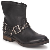 Chaussures Femme Boots Pieces ISADORA LEATHER BOOT Noir