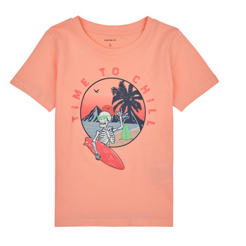 Kleidung Jungen T-Shirts Name it NKMFICOLAJ SS TOP BOX Orange