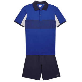 Kleidung Jungen Kleider & Outfits BOSS J28112-V86-J Blau / Weiß / Marineblau