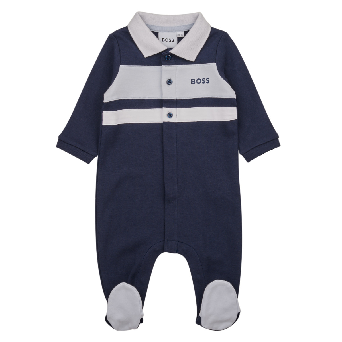 Kleidung Jungen Pyjamas/ Nachthemden BOSS J97203-849-B Marineblau / Weiß