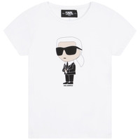 Kleidung Mädchen T-Shirts Karl Lagerfeld Z15418-10P-B Weiß