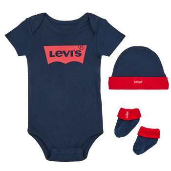 Kleidung Kinder Pyjamas/ Nachthemden Levi's LHN BATWING ONESIE HAT BOOTIE Marineblau / Rot