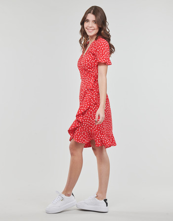 Only ONLOLIVIA S/S WRAP DRESS Rot