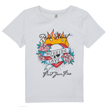 Vêtements Fille T-shirts manches courtes Only KOGALICE-REG-S/S-BURNING-TOP-BOX-JRS 