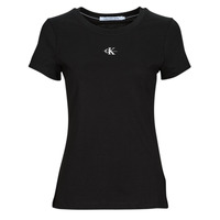 Vêtements Femme T-shirts manches courtes Calvin Klein Jeans MICRO MONO LOGO SLIM 