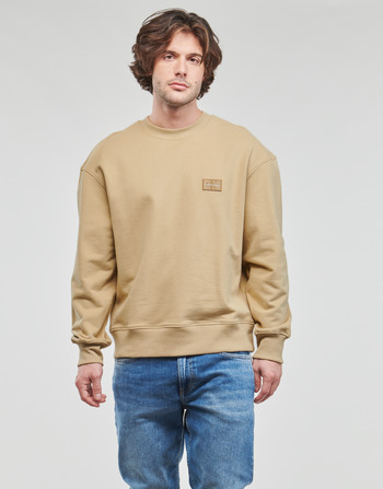 Kleidung Herren Sweatshirts Calvin Klein Jeans SHRUNKEN BADGE CREW NECK Beige