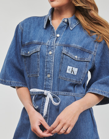 Calvin Klein Jeans UTILITY BELTED SHIRT DRESS 