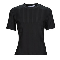Vêtements Femme T-shirts manches courtes Calvin Klein Jeans RIB SHORT SLEEVE TEE 