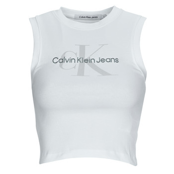 Kleidung Damen T-Shirts Calvin Klein Jeans ARCHIVAL MONOLOGO RIB TANK TOP Weiß