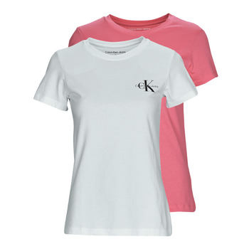 Vêtements Femme T-shirts manches courtes Calvin Klein Jeans 2-PACK MONOGRAM SLIM TEE X2 