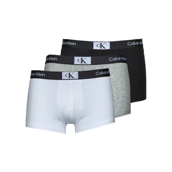 Unterwäsche Herren Boxer Calvin Klein Jeans TRUNK 3PK X3 Weiß / Grau