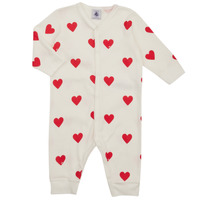 Kleidung Kinder Pyjamas/ Nachthemden Petit Bateau A00E901 Weiß / Rot