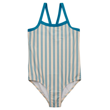 Kleidung Mädchen Badeanzug /Badeshorts Petit Bateau FLORIDE Weiß / Blau