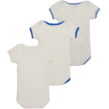 Kleidung Kinder Pyjamas/ Nachthemden Petit Bateau A074900 X3 Weiß / Blau