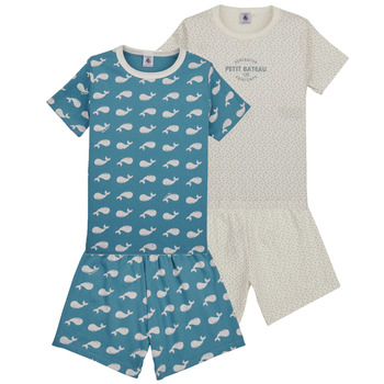 Kleidung Kinder Pyjamas/ Nachthemden Petit Bateau A07HK00 X2 Bunt