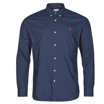 Kleidung Herren Langärmelige Hemden U.S Polo Assn. DIRK Marineblau