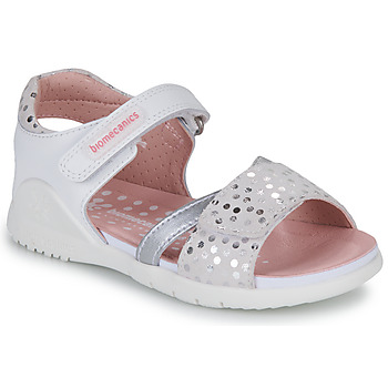 Schuhe Mädchen Sandalen / Sandaletten Biomecanics 232248 Weiß / Silbrig