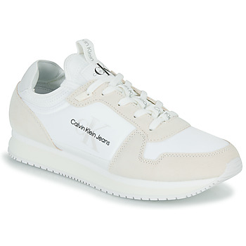 Schuhe Herren Sneaker Low Calvin Klein Jeans RUNNER SOCK LACEUP NY-LTH Weiß