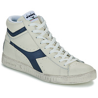 Schuhe Sneaker High Diadora GAME L HIGH WAXED Weiß / Blau